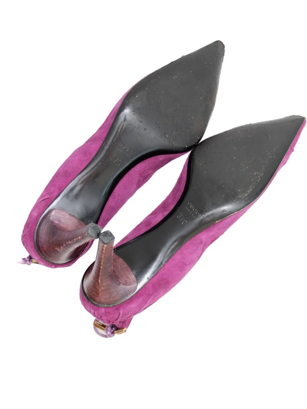 RARE Gucci Tom Ford Era Purple Suede Pointed Toe Pumps Women’s EU 37C US 7 UK 4